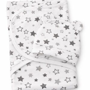 Starry Baby Blanket and Hat Set